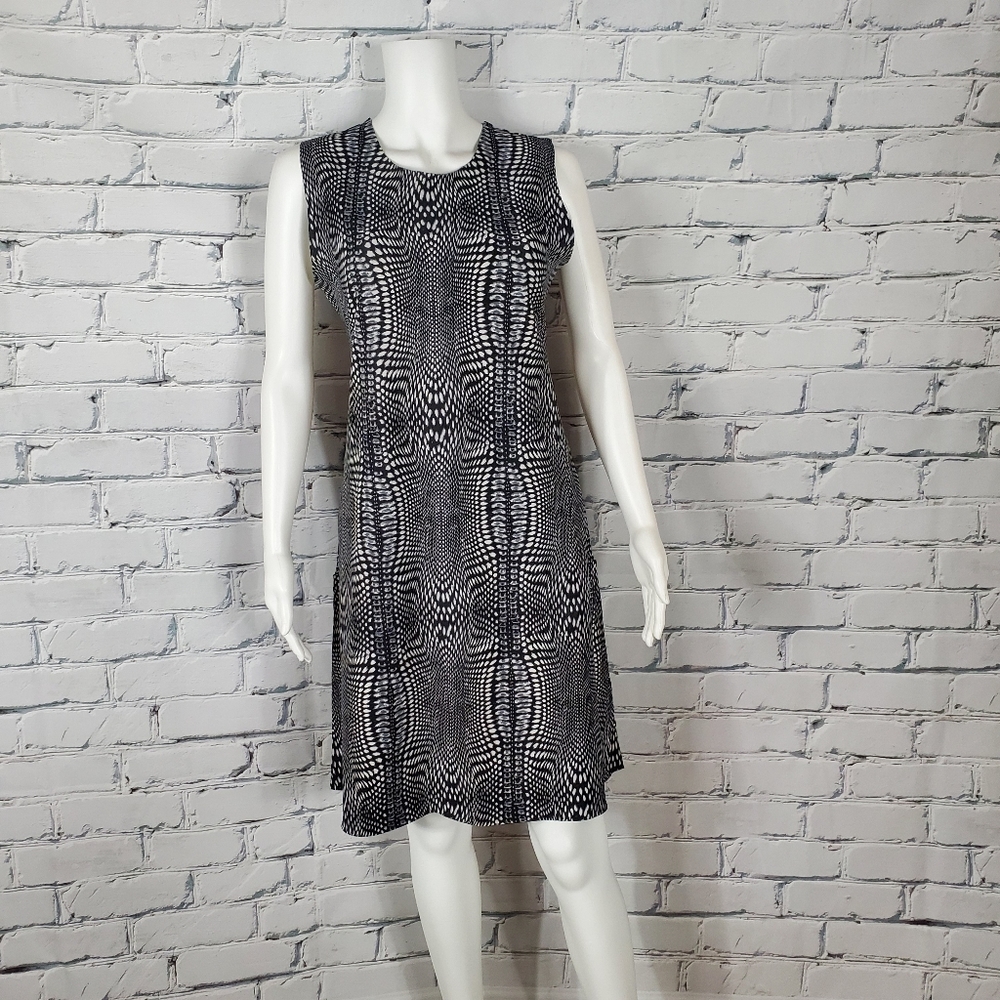 Norma Kamali Black And White Print Dress